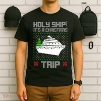 Holy Ship It's A Christmas Trip Family Vacation Cruise T-Shirt thumb 6