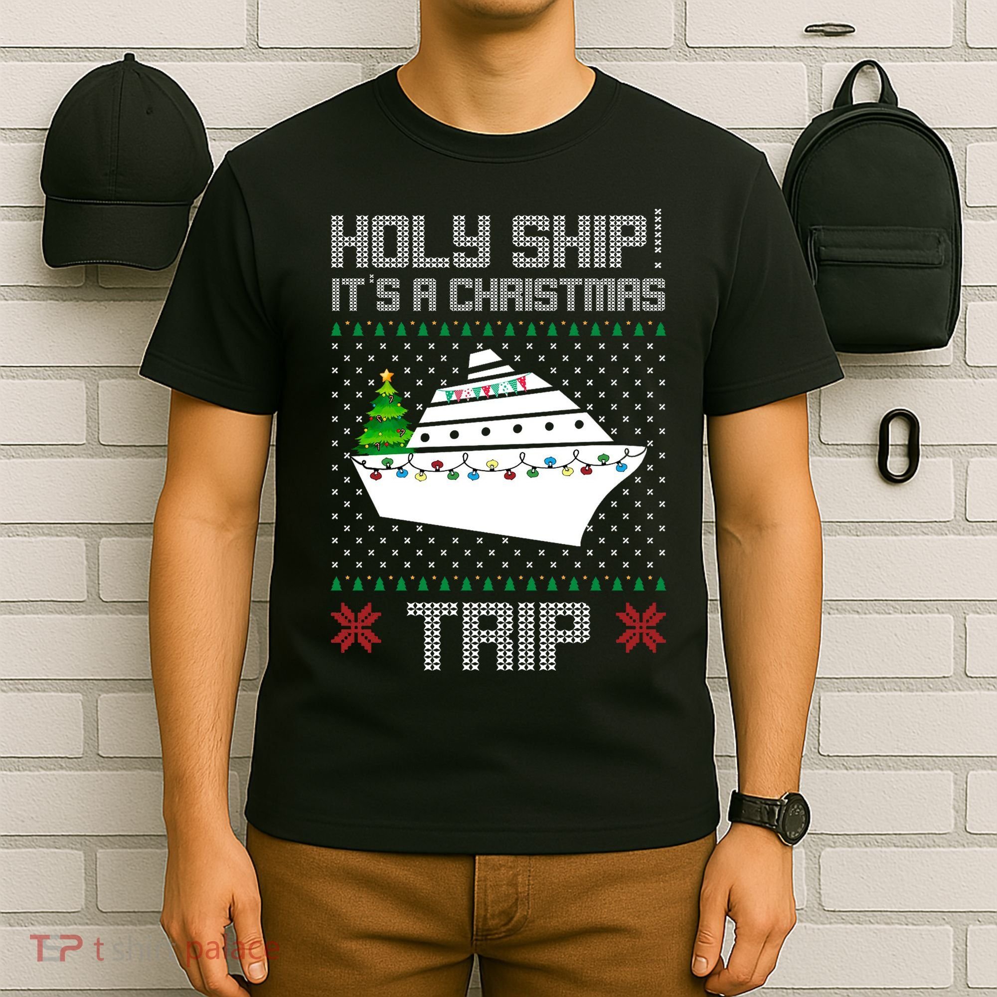 Holy Ship It's A Christmas Trip Family Vacation Cruise T-Shirt