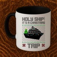 Holy Ship It's A Christmas Trip Family Vacation Cruise Coffee Mug thumb 2