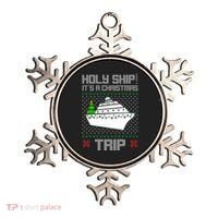 Holy Ship It's A Christmas Trip Family Vacation Cruise Ornament thumb 0