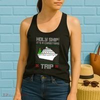 Holy Ship It's A Christmas Trip Family Vacation Cruise Women's Tank Top thumb 2