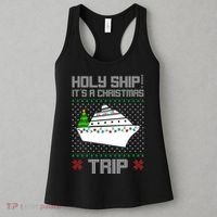 Holy Ship It's A Christmas Trip Family Vacation Cruise Women's Tank Top thumb 3