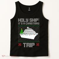Holy Ship It's A Christmas Trip Family Vacation Cruise Tank Top thumb 2