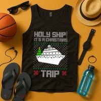 Holy Ship It's A Christmas Trip Family Vacation Cruise Tank Top thumb 4