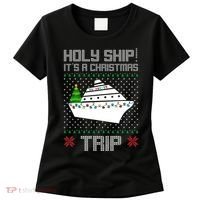 Holy Ship It's A Christmas Trip Family Vacation Cruise Women's T-Shirt thumb 0