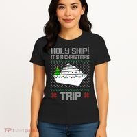 Holy Ship It's A Christmas Trip Family Vacation Cruise Women's T-Shirt thumb 4