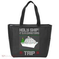 Holy Ship It's A Christmas Trip Family Vacation Cruise Tote Bag thumb 0