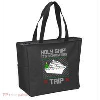 Holy Ship It's A Christmas Trip Family Vacation Cruise Tote Bag thumb 2