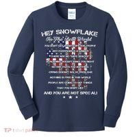 Hey Snowflake In The Real World Veteran Military Kids Long Sleeve Shirt thumb 0