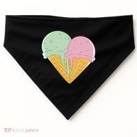 Heart Shaped Ice Cream Cute Gift USA-Made Doggie Bandana thumb 0