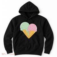 Heart Shaped Ice Cream Cute Gift Hoodie thumb 0