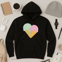 Heart Shaped Ice Cream Cute Gift Hoodie thumb 3