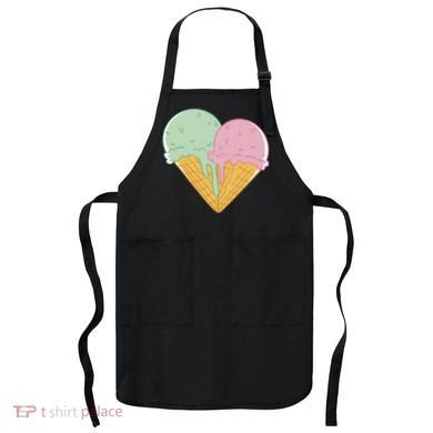 Heart Shaped Ice Cream Cute Gift Apron