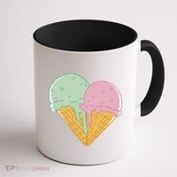 Heart Shaped Ice Cream Cute Gift Coffee Mug thumb 1