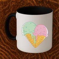 Heart Shaped Ice Cream Cute Gift Coffee Mug thumb 2