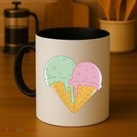 Heart Shaped Ice Cream Cute Gift Coffee Mug thumb 4