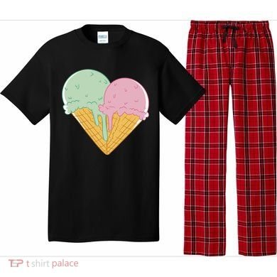 Heart Shaped Ice Cream Cute Gift Pajama Set