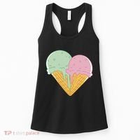 Heart Shaped Ice Cream Cute Gift Women's Tank Top thumb 0