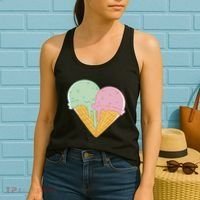 Heart Shaped Ice Cream Cute Gift Women's Tank Top thumb 2