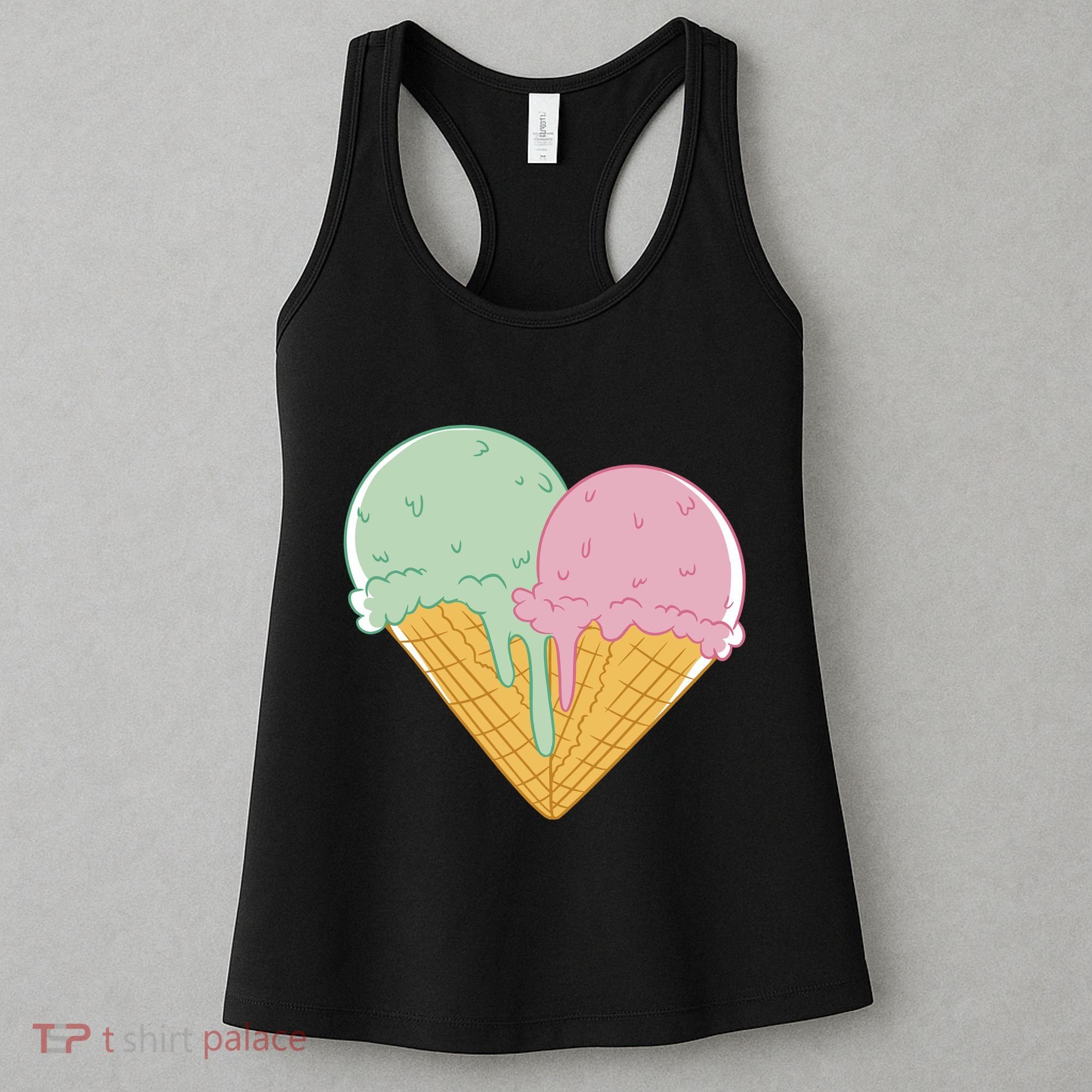 Heart Shaped Ice Cream Cute Gift Women's Tank Top
