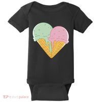 Heart Shaped Ice Cream Cute Gift Baby Bodysuit thumb 0
