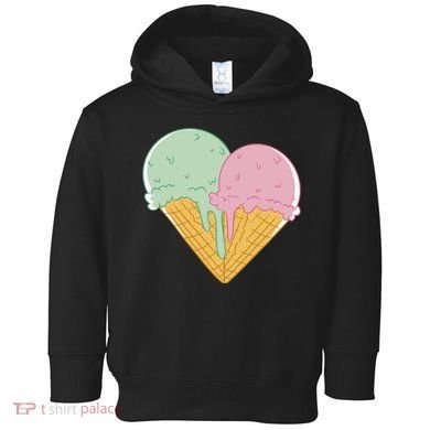 Heart Shaped Ice Cream Cute Gift Toddler Hoodie
