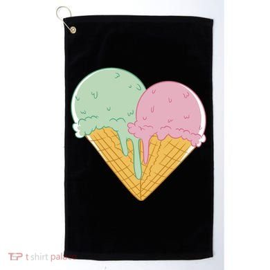 Heart Shaped Ice Cream Cute Gift Golf Towel