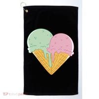 Heart Shaped Ice Cream Cute Gift Golf Towel thumb 0