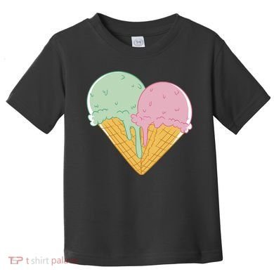 Heart Shaped Ice Cream Cute Gift Toddler T-Shirt