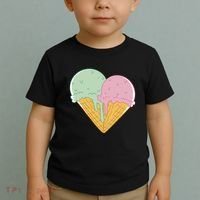 Heart Shaped Ice Cream Cute Gift Toddler T-Shirt thumb 2