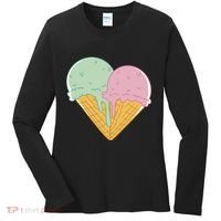 Heart Shaped Ice Cream Cute Gift Women's Long Sleeve Shirt thumb 0