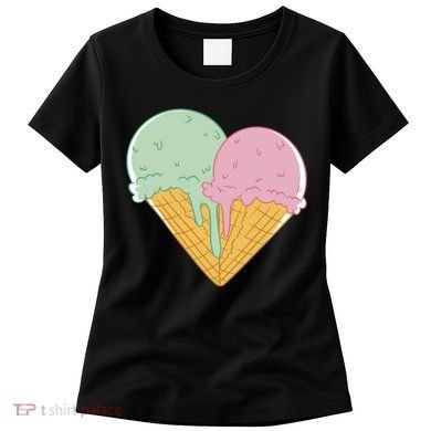 Heart Shaped Ice Cream Cute Gift Women's T-Shirt