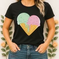 Heart Shaped Ice Cream Cute Gift Women's T-Shirt thumb 2