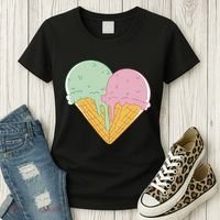 Heart Shaped Ice Cream Cute Gift Women's T-Shirt thumb 3