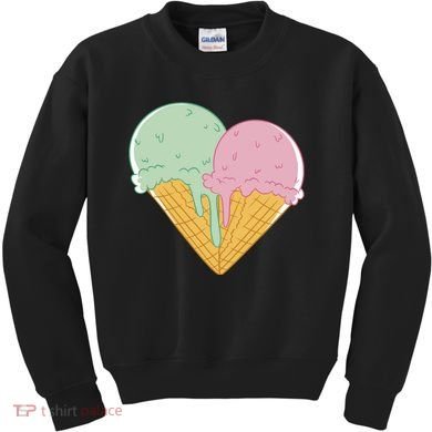 Heart Shaped Ice Cream Cute Gift Kids Sweatshirt