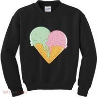 Heart Shaped Ice Cream Cute Gift Kids Sweatshirt thumb 0