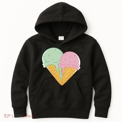 Heart Shaped Ice Cream Cute Gift Kids Hoodie