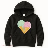 Heart Shaped Ice Cream Cute Gift Kids Hoodie thumb 0