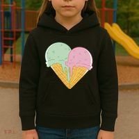 Heart Shaped Ice Cream Cute Gift Kids Hoodie thumb 3