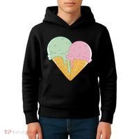 Heart Shaped Ice Cream Cute Gift Kids Hoodie thumb 4