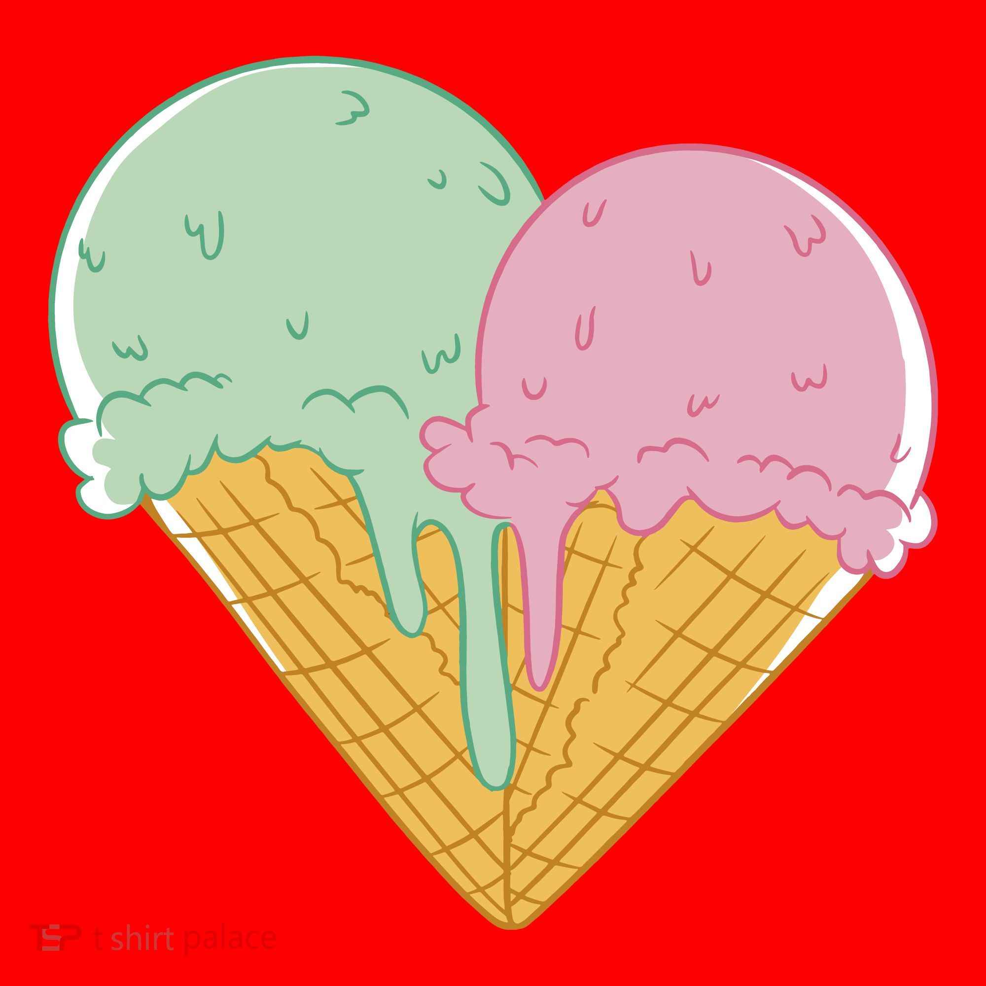 Heart Shaped Ice Cream Cute Gift Santa Hat