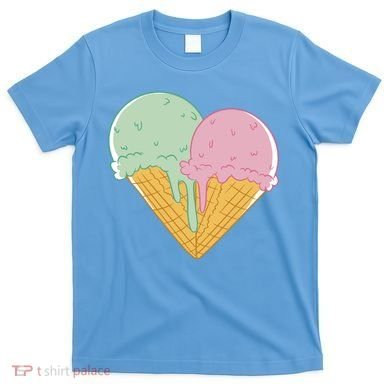 Heart Shaped Ice Cream Cute Gift T-Shirt