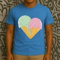 Heart Shaped Ice Cream Cute Gift T-Shirt thumb 3