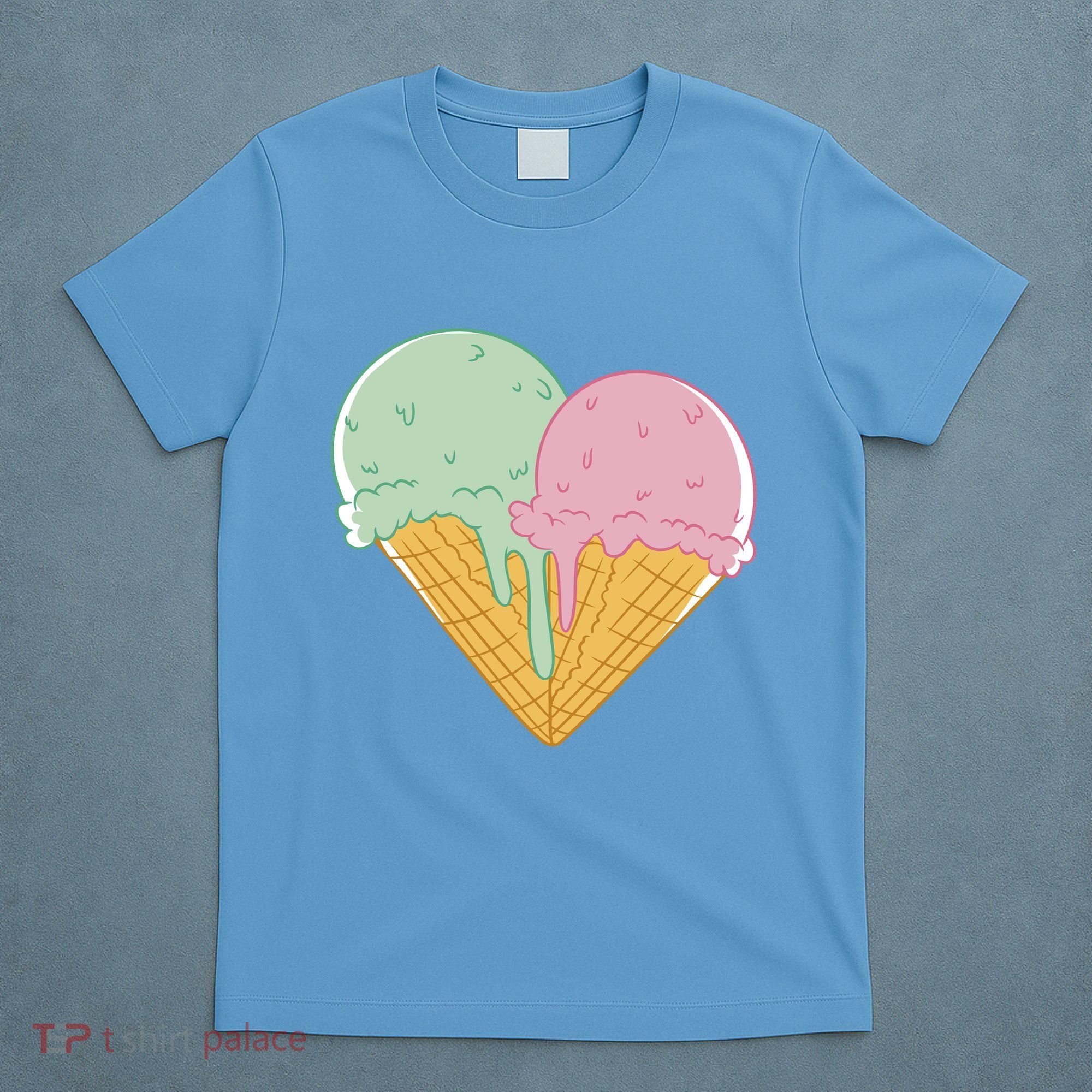Heart Shaped Ice Cream Cute Gift T-Shirt
