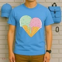 Heart Shaped Ice Cream Cute Gift T-Shirt thumb 5