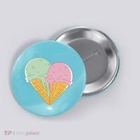 Heart Shaped Ice Cream Cute Gift Button thumb 0