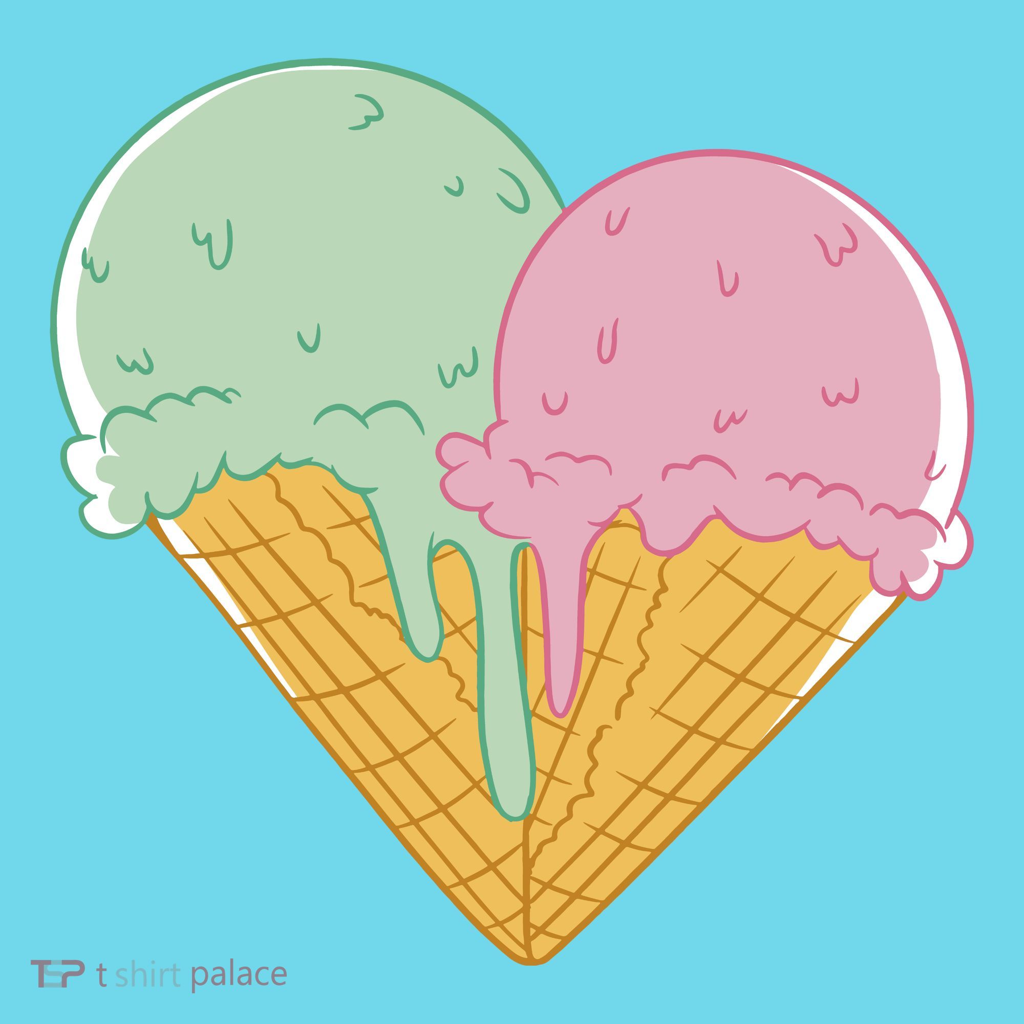 Heart Shaped Ice Cream Cute Gift Button