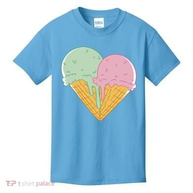 Heart Shaped Ice Cream Cute Gift Kids T-Shirt