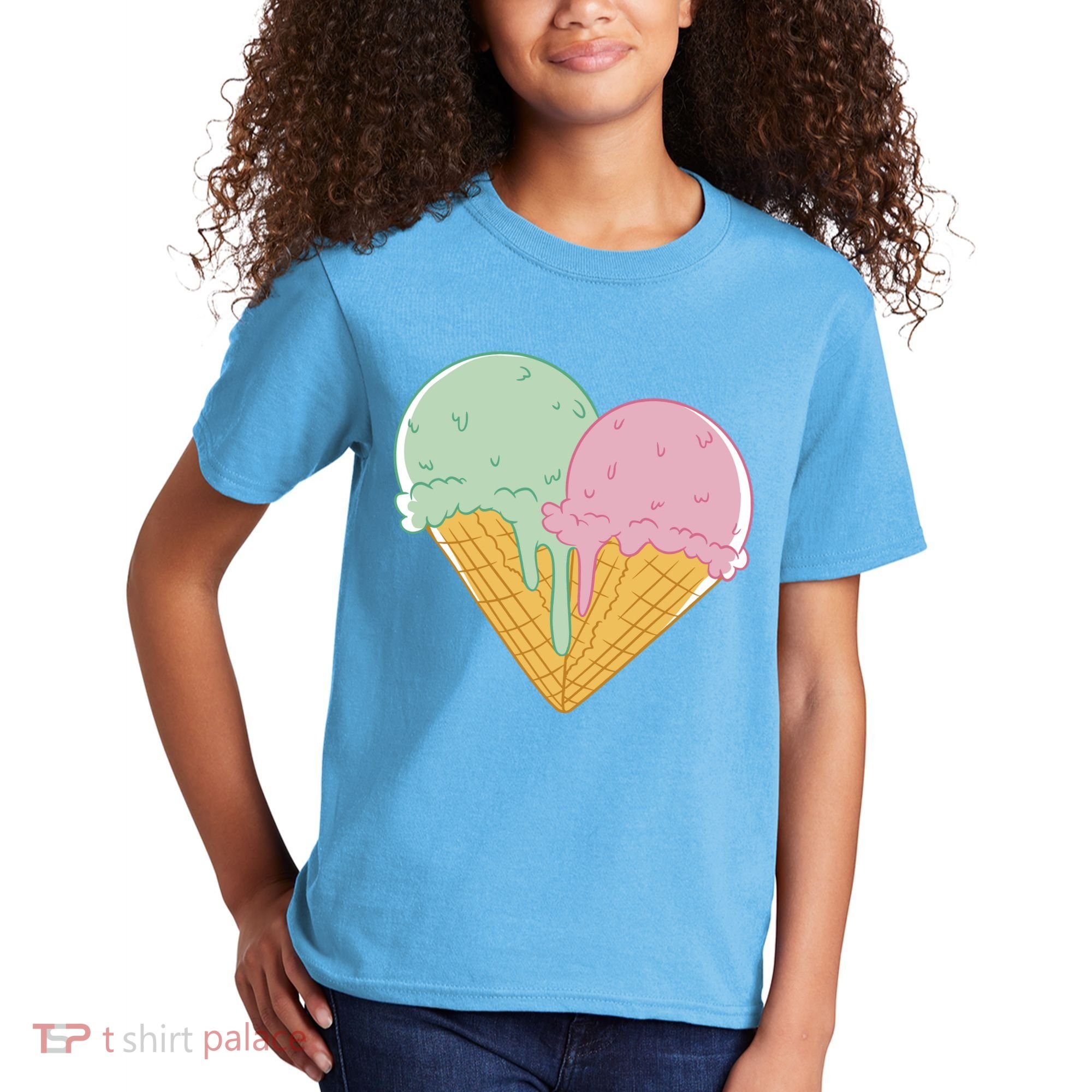 Heart Shaped Ice Cream Cute Gift Kids T-Shirt