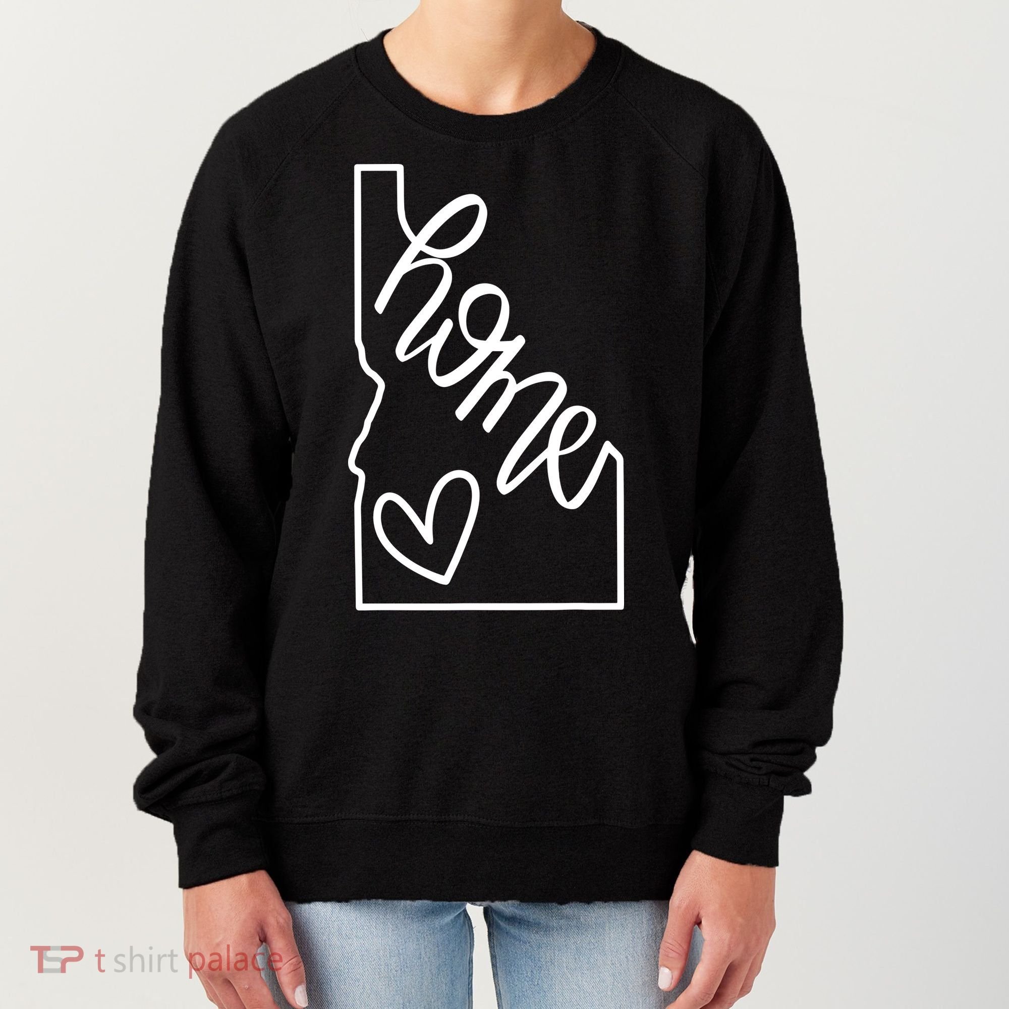 Home State Idaho Home Handlettered Graphic Women's Sweatshirt
